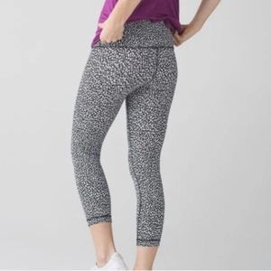 Lululemon Wunder Under Miss Mosaic Crop Leggings Yoga High Rise Size 6